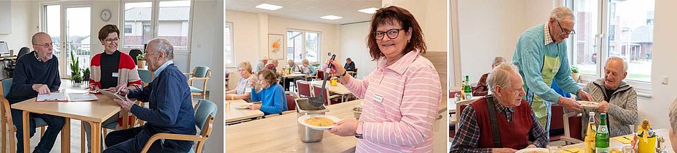 Ehrenamtliche Einblicke in die Arbeit der Ehrenamtlichen: Dienstbesprechung und Essensausgabe beim Mittagstisch